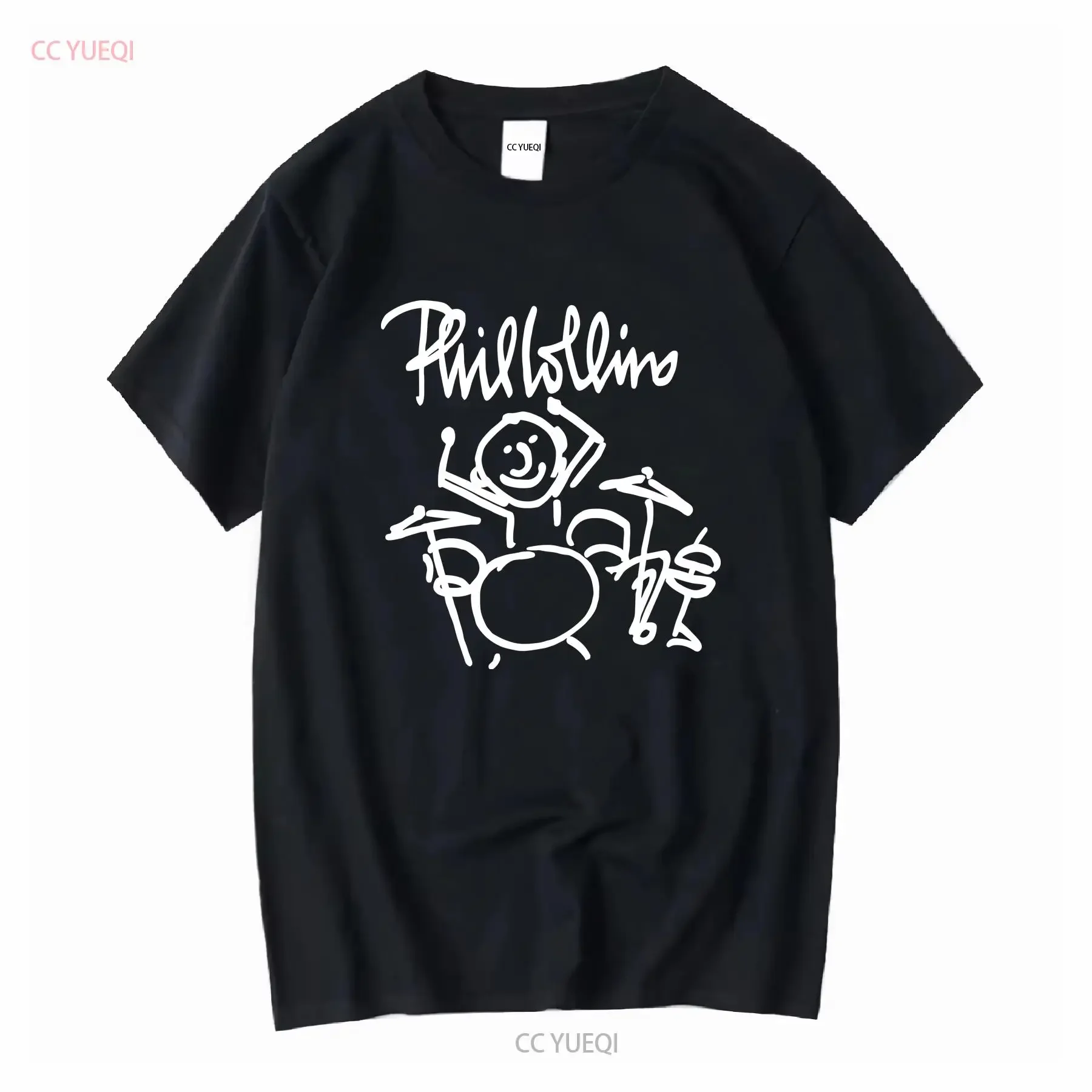 Vintage Phil Collins T Shirt Mens Medium Black 1997 Tour Drums