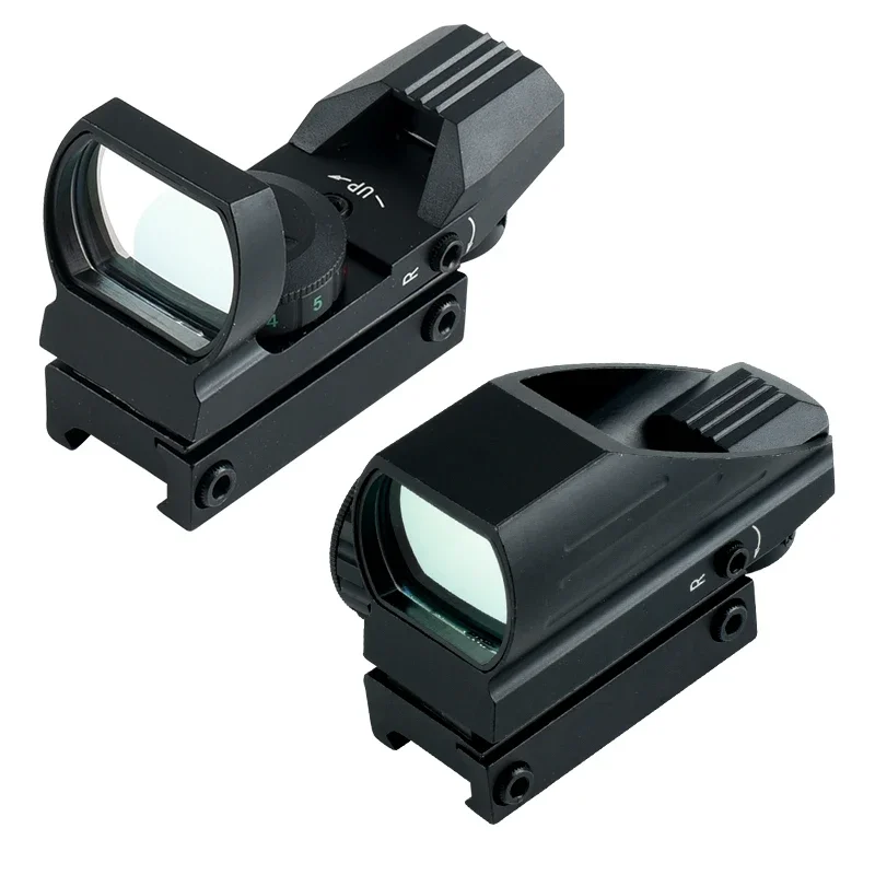 Tactical Reflex Red Dot Laser Scope Adjustable Brightness Reflex Light Fit 20mm Weaver Rail for Hunting Firearms & Airsoft red dot sight rifle scope