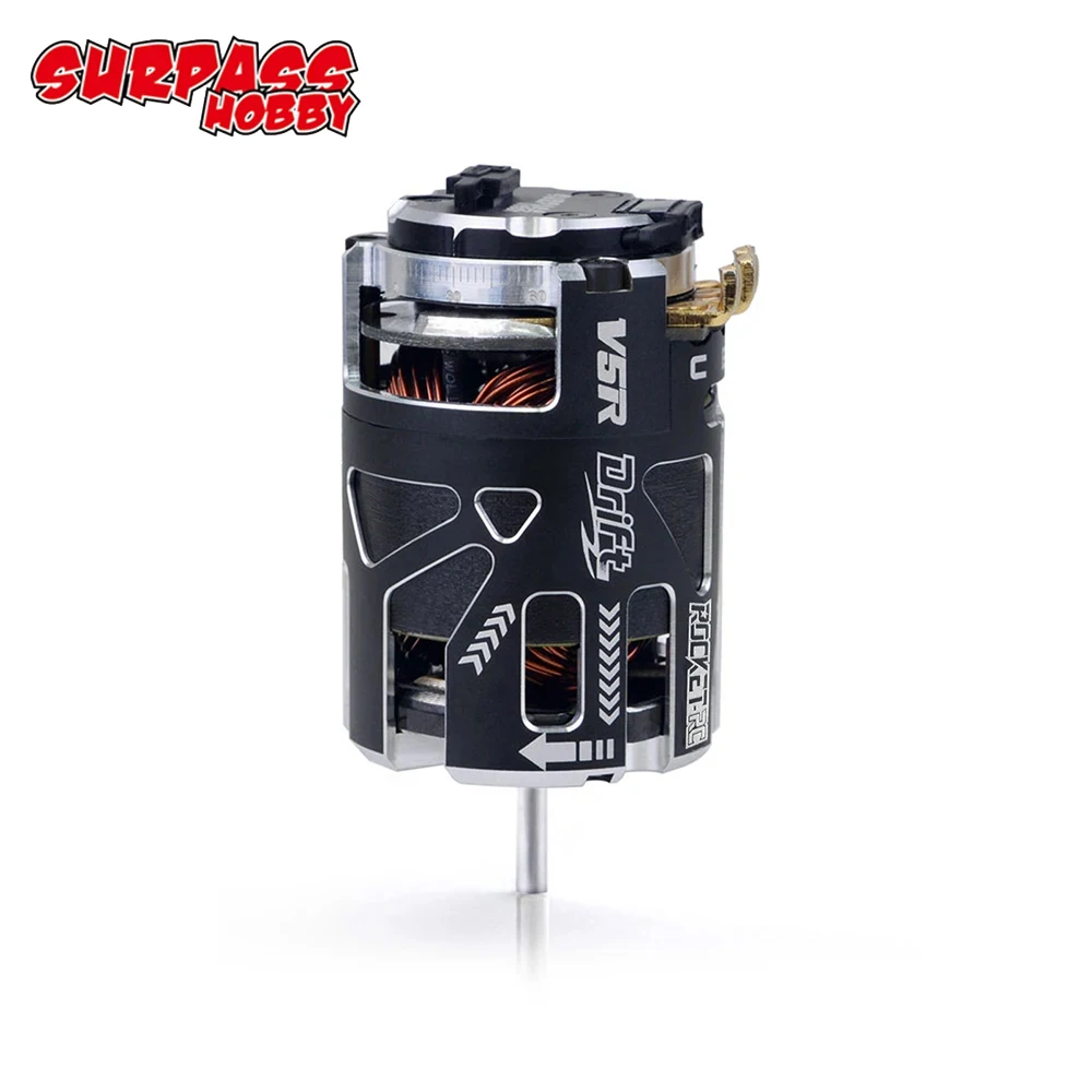 Surpass Hobby Rocket 540 V5R 2-Pole Sensored Brushless Motor 3.175mm Shaft Dual Sensor Port For 1/10 1:10 Drafting Racing Car