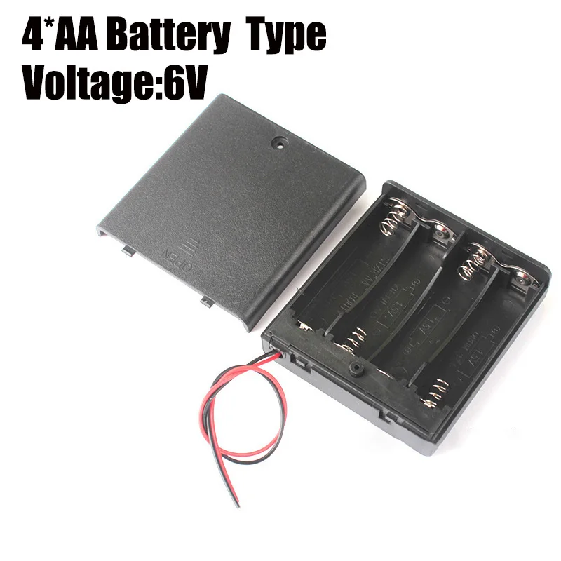 4 Portabatterie AA Con Connettore A Scatto - Scatola Per Batterie 6V Per Luci LED, RC E Sicurezza - Foto 1