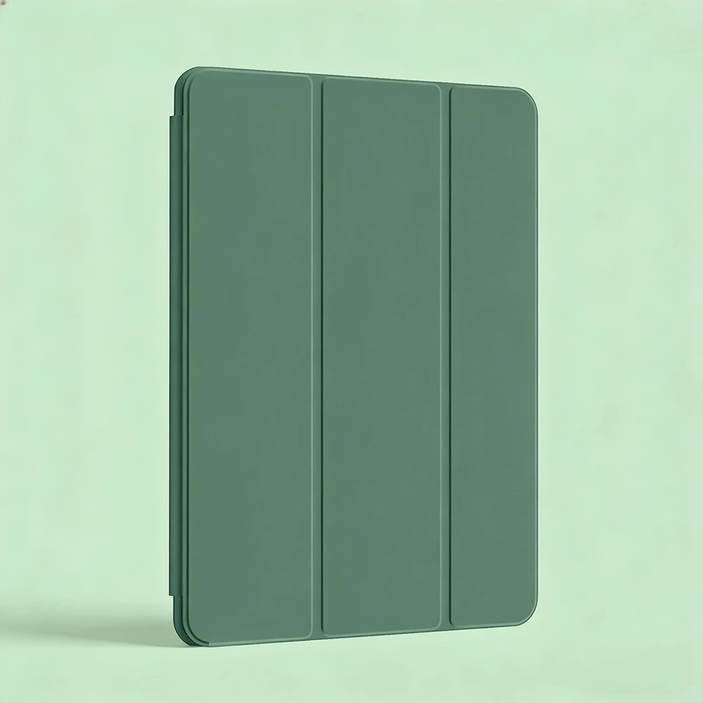 Premium Leather Flip Stand Tablet Case with Soft Silicone Back Shell