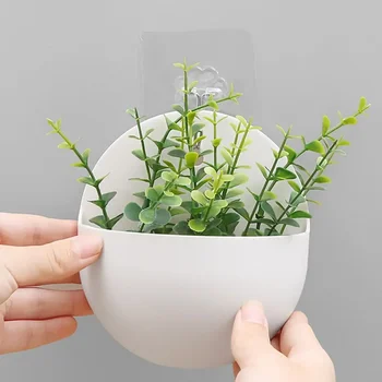 1pc, Hydroponic Wall Hanging Planter Wall Hanging Insert Vase Lazy Plastic Wall Hanging Wall Green Carrot Hanging Flower Pot