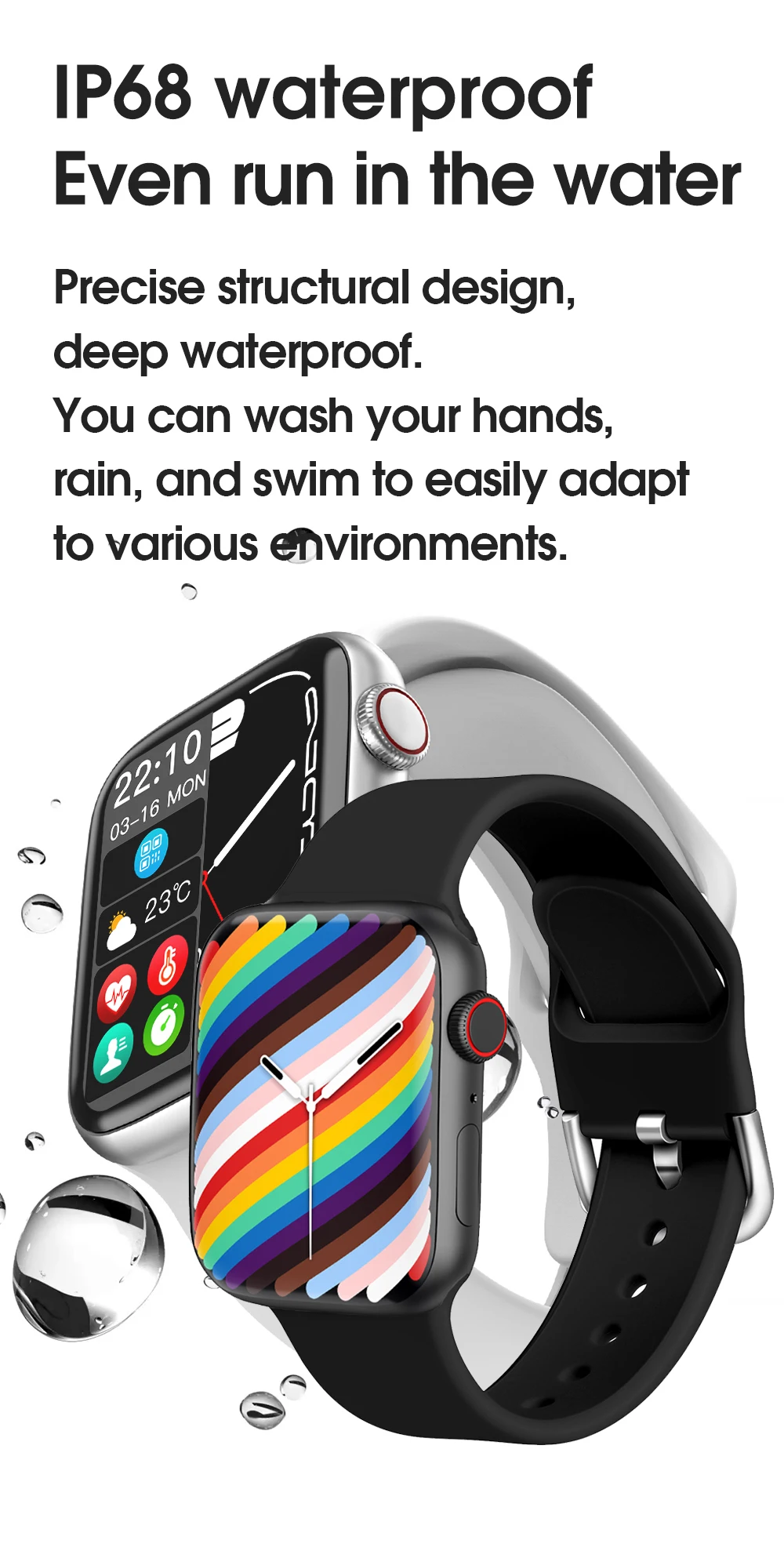 2022 IWO Series 7 Smart Watch W27 Bluetooth Call ECG Heart Rate Monitor Waterproof PK W26 W37 HW22 Smartwatch For Apple&Android