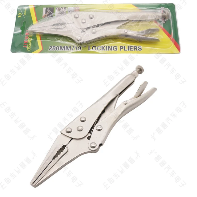 Needle Nose Pliers, 9inch Needle Nose Locking Pliers Vice Grips Adjustable  Jaw Clamping Wrench Welding Tool