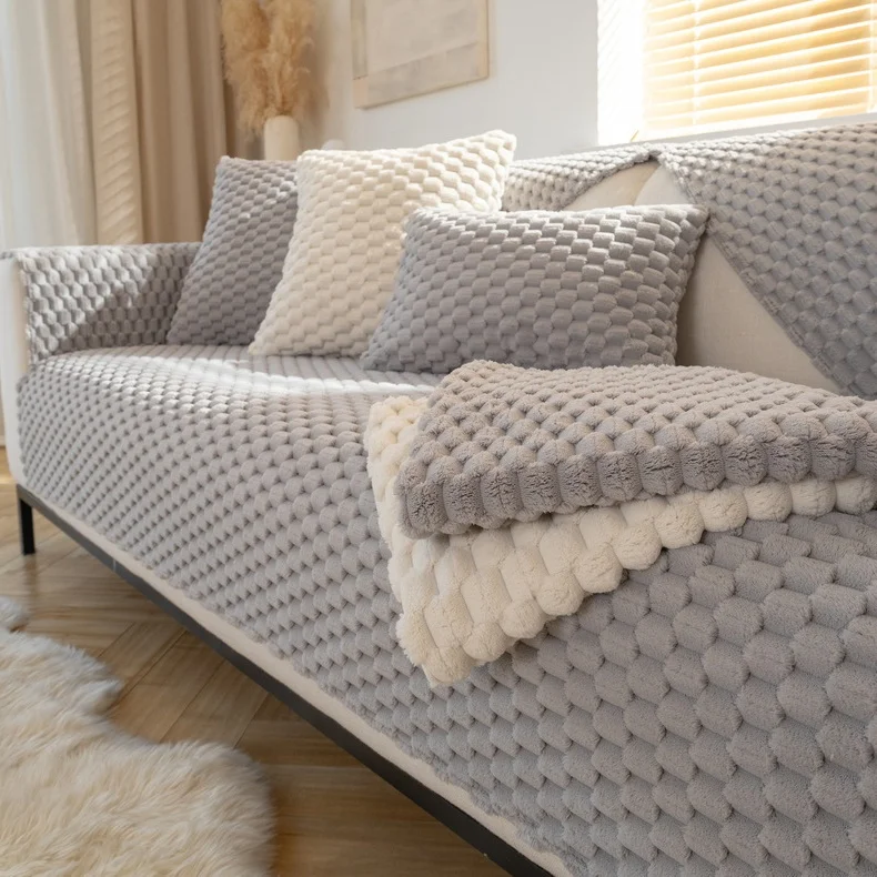 Thicken Plush Sofa Towel Nordic Universal Sofa Cover Non-Slip Combination Couch Covers Sofa Towel for Living Room Modern Decor 5