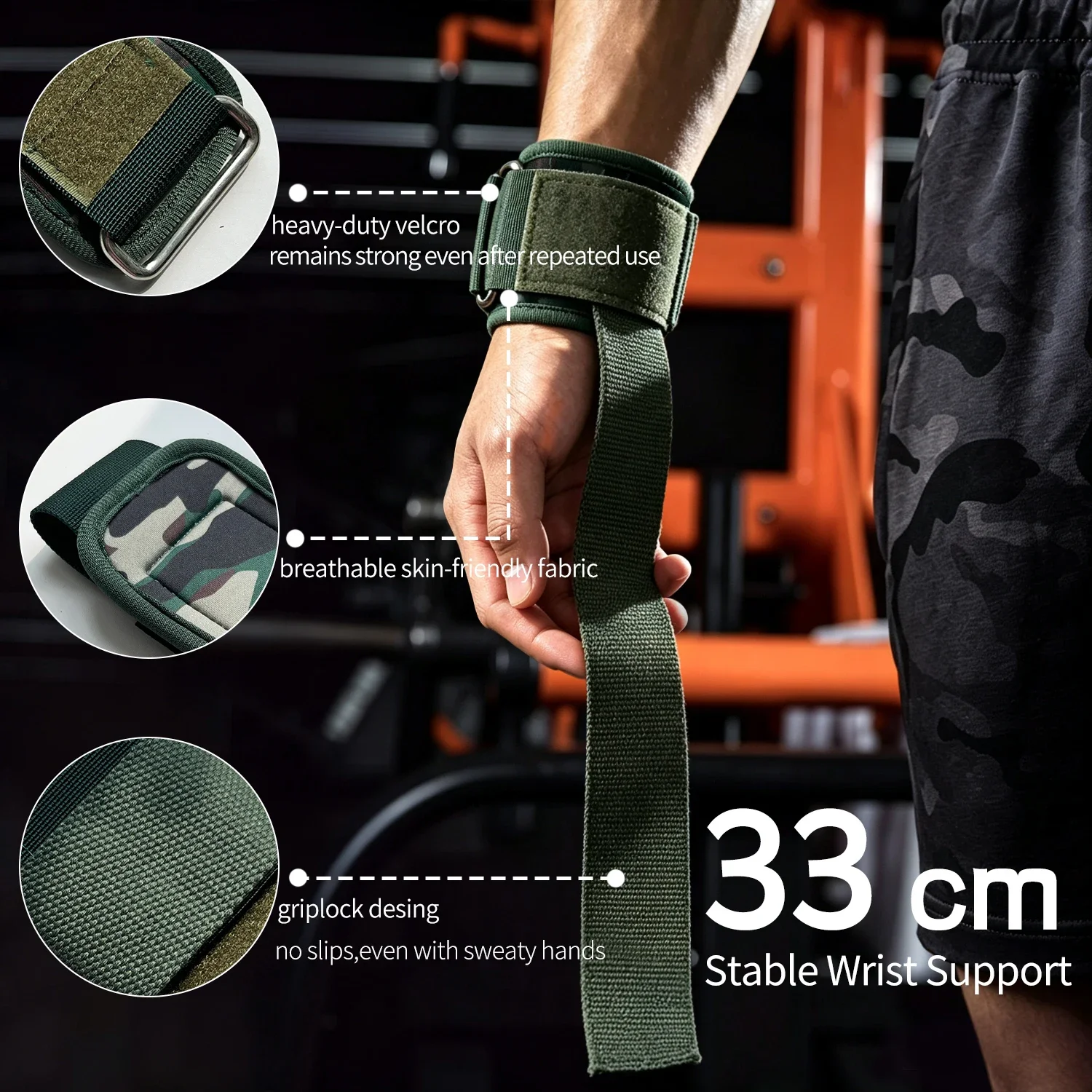 Enhanced Grip Weightlifting Wrist Straps