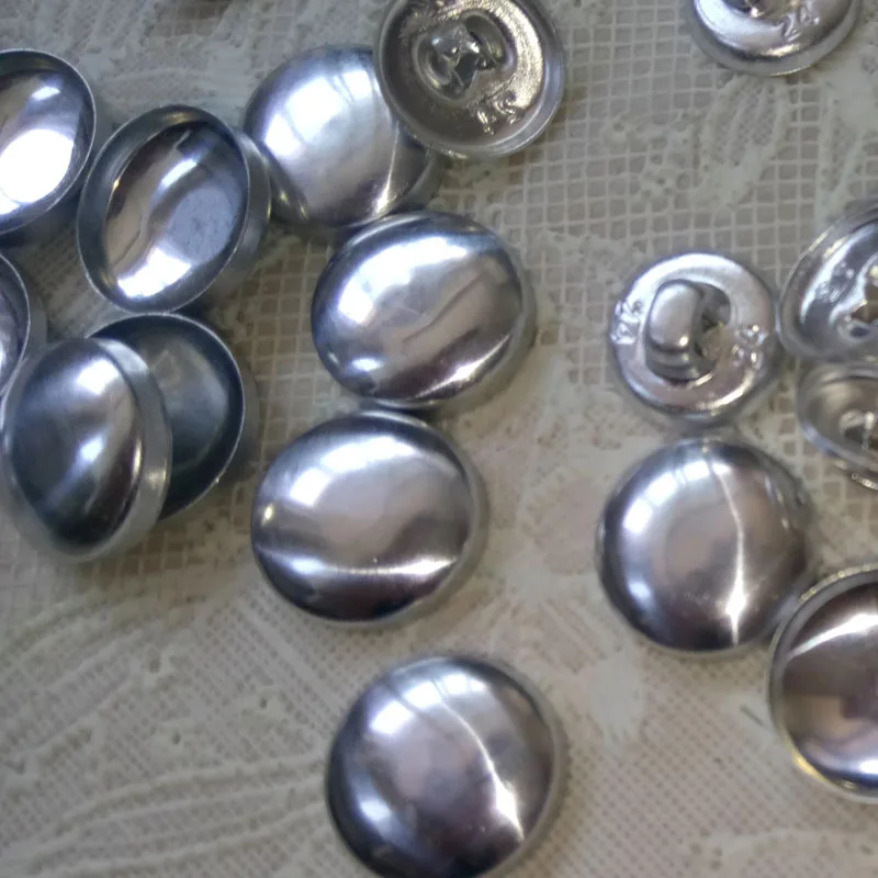 500pcs 16L 0.9cm 18L 20L 24L 30L 32L 36L 40L DIY handmade Fabric Button Bread Shape Round Fabric Covered Cloth Button Metal Back 5