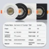 1-10pcs Led Surface Mounted Spot Downlight CCT 3000/4000/6500K Anti-glare Ceiling Lamp Foldable Spotlights for BedRoom Bathroom 4