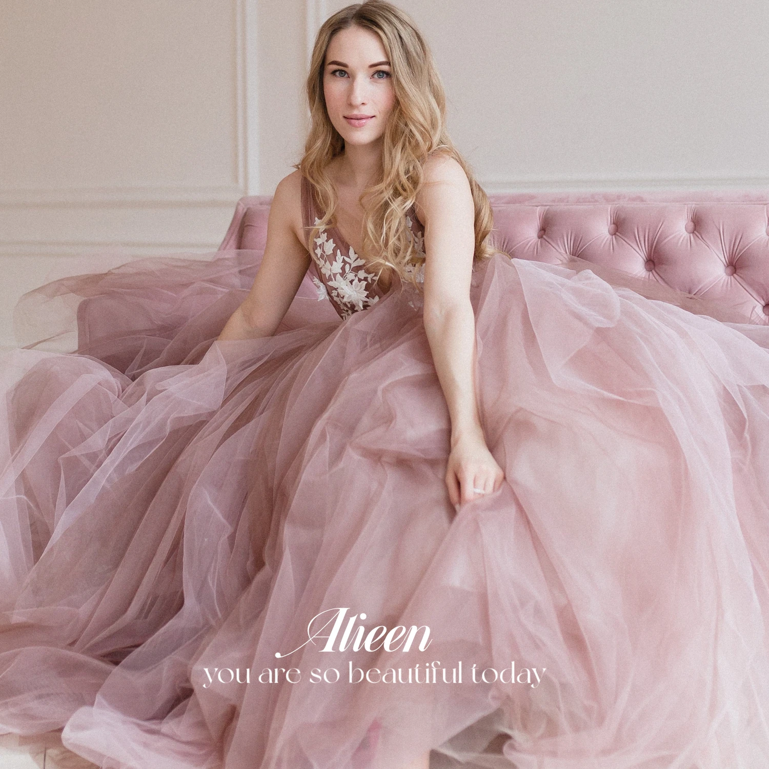 

Aileen Mesh Long Wedding Party Dress Es Elegant Party Dresses for Women 2024 Line A Graduation Gown Prom Pink New in Dresses