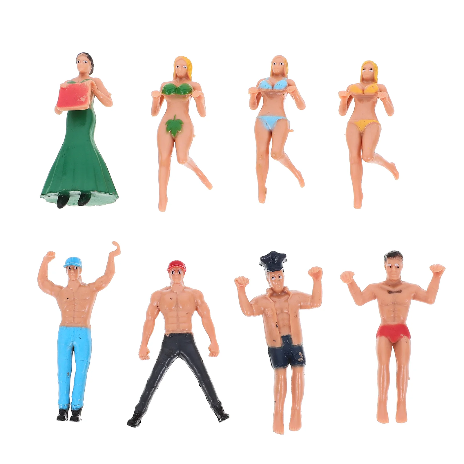 

32 pcs Miniature People Figures Cup Edges Glass Recognizer Drink Marker