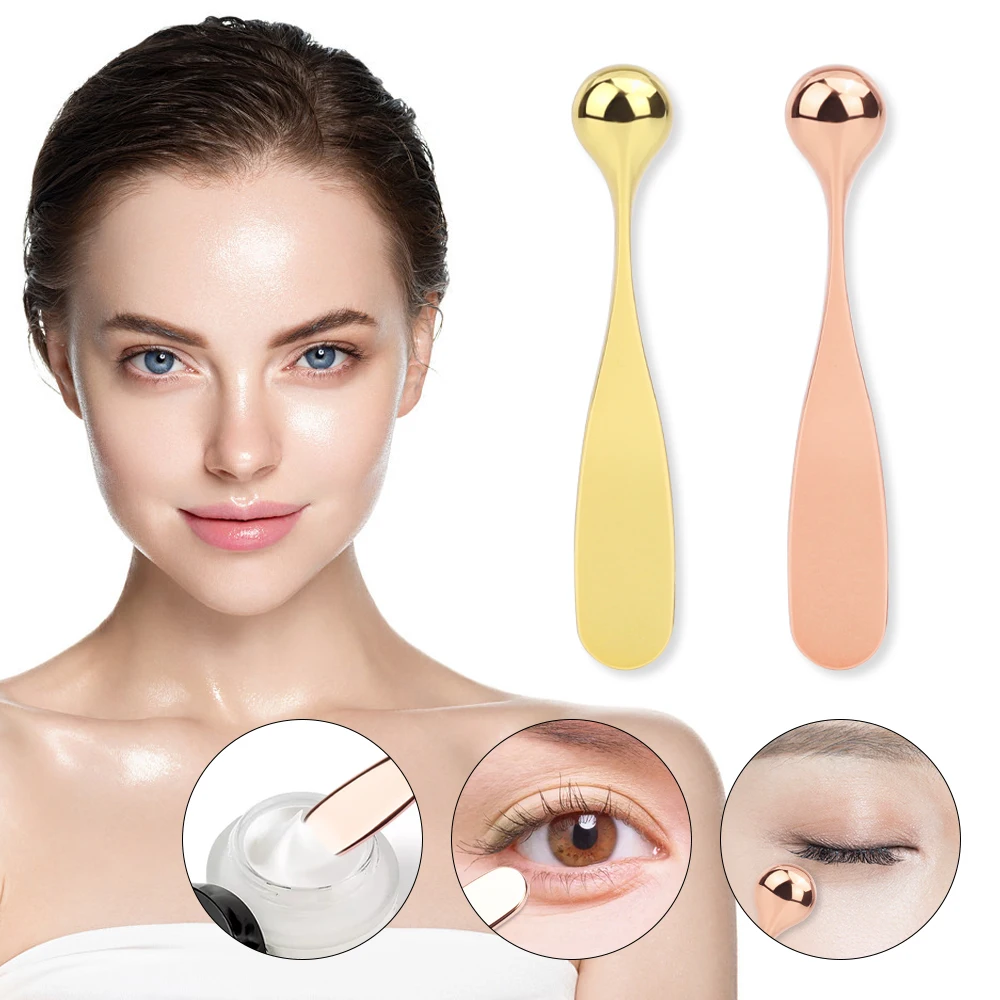 

Eye Cream Massager Applicator for Facial Massage Mini Sticks Wrinkle Metal Skin Care Massage Tool Eye Massage Reduces Puffiness