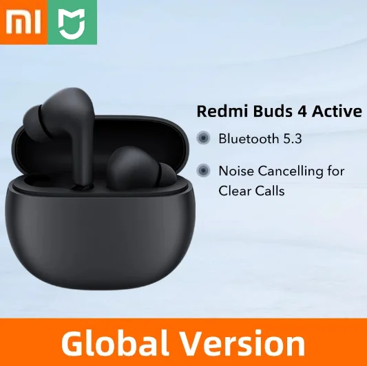 Mijia Xiaomi Redmi Buds 4 Active Tws Active Noise Cancelling Bluetooth 5.3 Auricolare Wireless Cuffie Sportive Impermeabili