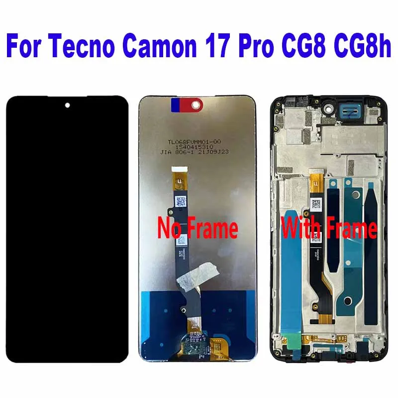 For Tecno Camon 17 Pro CG8 CG8h LCD Display Touch Screen Digitizer Assembly Replacement Accessory