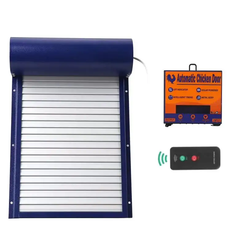 automatic-chicken-cage-door-with-light-sensing-remote-control-fully-automatic-timed-rolling-shutter-anti-pinch-pet-door