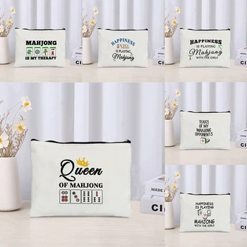 Mahjong Canvas Cosmetic Bag 1