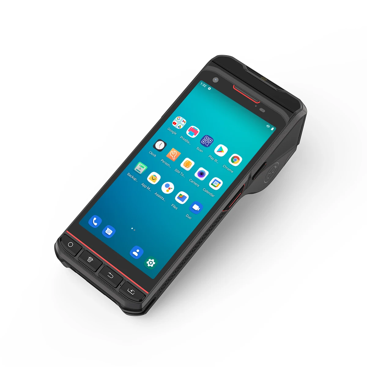 5.5'' Android 10 PDA Built in 2 Inch 58mm Thermal Label & Receipt Printer POS Terminal 2D Honeywell Barcode Scanner 4G+64G