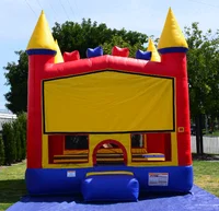 Moonwalk Moon Kid Rainbow 13′ X 13′ Bounce House Commercial Inflatable Jump Bouncy Castle Inflatable Bouncer For Party