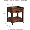 Baldridge Rustic Industrial Office Printer Stand with Storage 6