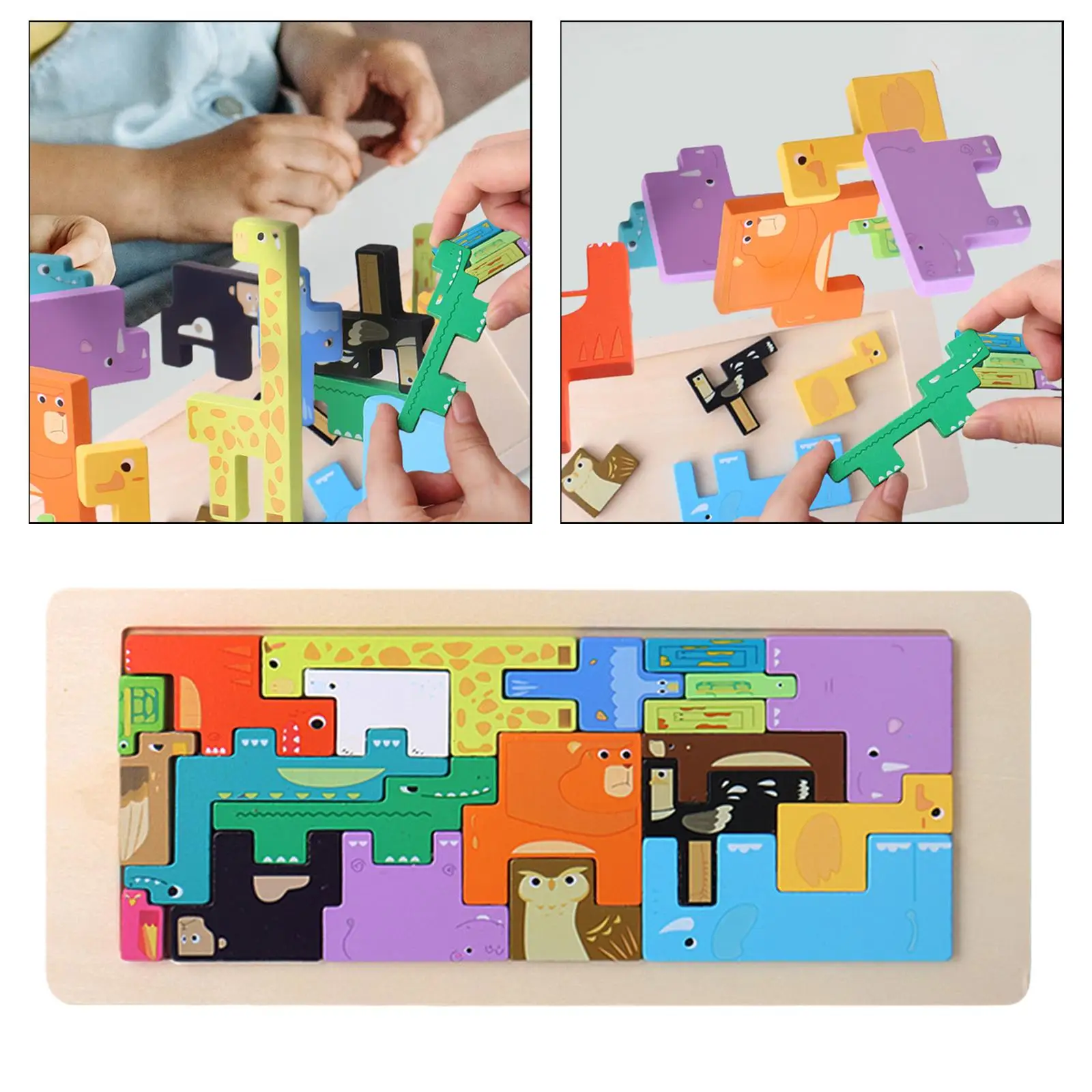 

Wooden Puzzle for Kids Birthday Gifts Early Learning Color Shape Cognition