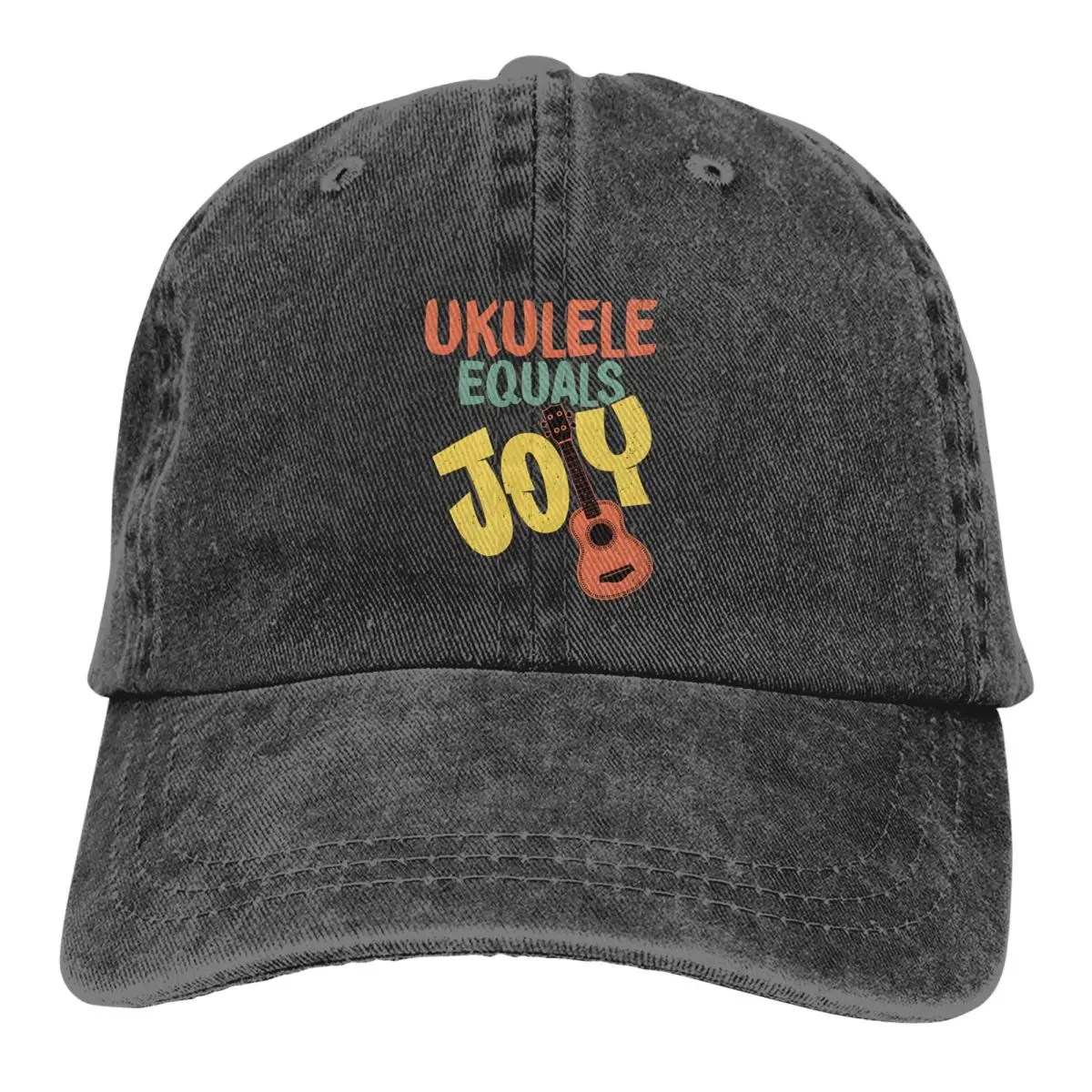 

Pure Color Dad Hats Ukulele Equals Joy Marching Band Women's Hat Sun Visor Baseball Caps Ukulele = Joy Peaked Cap