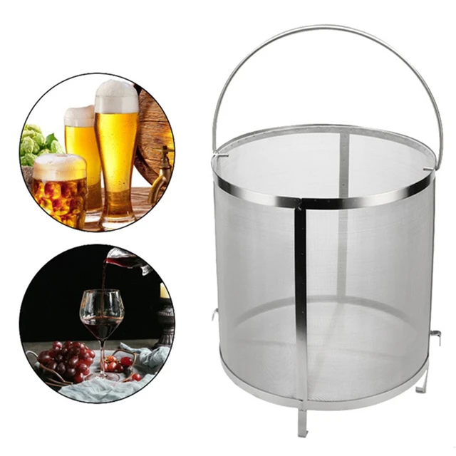 304 Stainless Steel Beer Wine House Home Brew Filter Basket Filter Bag for  Jelly Jams Homebrew Barrel Strainer Barware Bar Tool - AliExpress