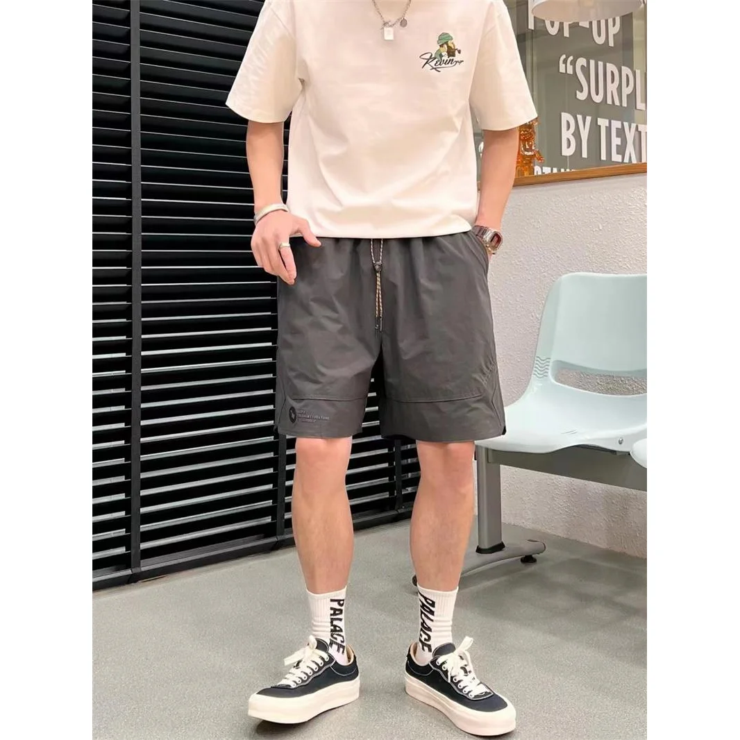 Men Quick Drying Bright Colors Quarter Pants Summer Thin Style Fashion Comfortable Casual Simplicity All-match Loose Shorts