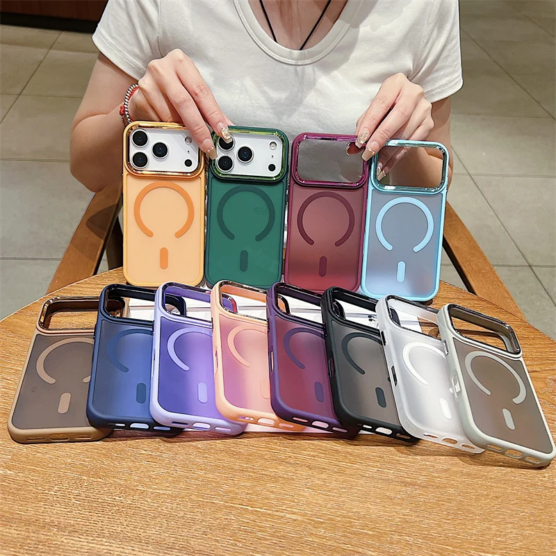 Magnetic Case with Electroplating Frame and Soft Touch Matte Finish