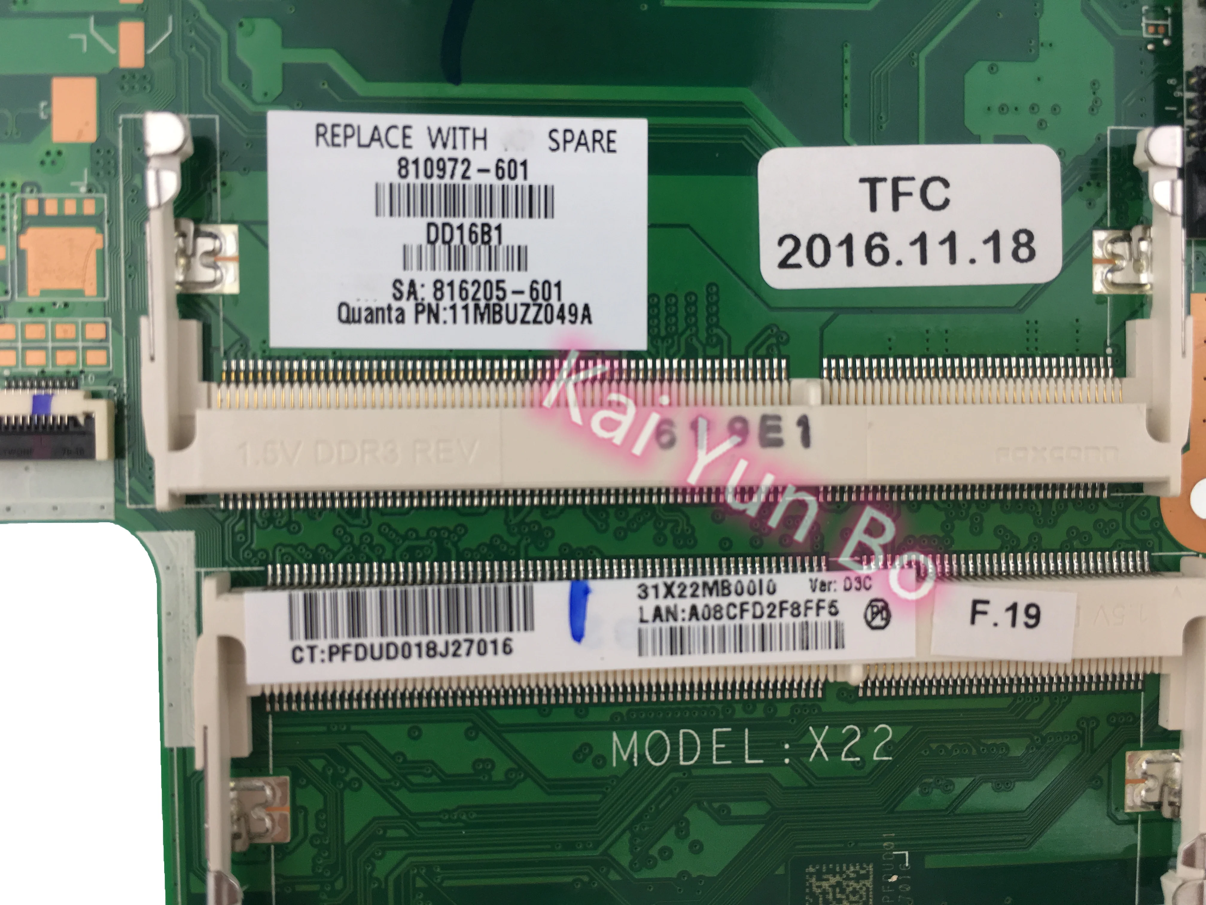 Placa-mãe 810972001 810972501 810972601 para hp Pavilion 14-ab Laptop Placa-mãe Da0x22mb6d0 X22 com A87410 a6 a4 Cpu Ddr3 - Imagem 2