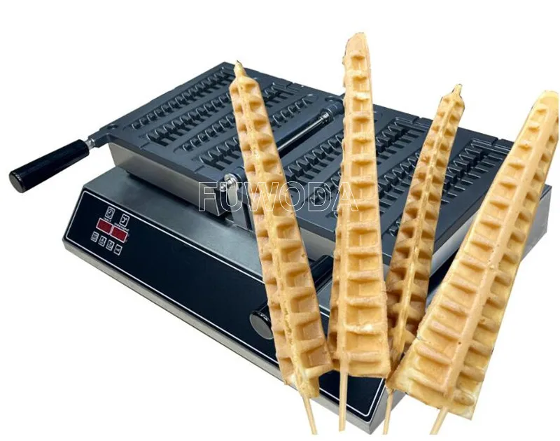 Description Picture 5 of item220v/110v Electric 4 Pcs Lolly Waffle Maker Leaf Waffle Baking Iron Cake Oven Pine Tree Lolly Waffle Machine