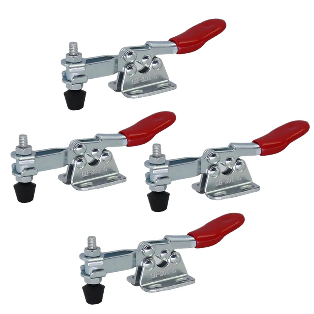 

4pack GH-201L Quick Release Tool Fixture Toggle Clamp Clamping Force 27Kg 60lbs Quick Release Tool Fixture Toggle Clamp Clamping