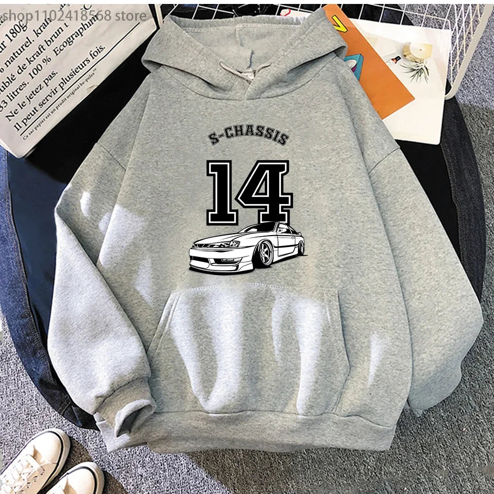 S14 Chassis Hoodies Initial D Car Sweatshirt Jersey Style Print Streetwear Harajuku Casual Long Sleeve Unisex Sudadera Anime Top