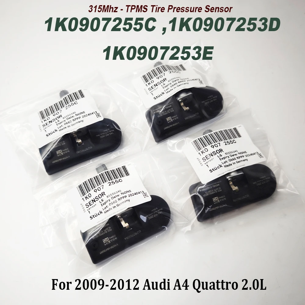 

315 МГц TPMS 4 шт. датчик давления в шинах 1K0907255C 1K0907253D 1K090725 3E Высокое качество для Audii A3 A4 S4 S5 VW Passat Jetta