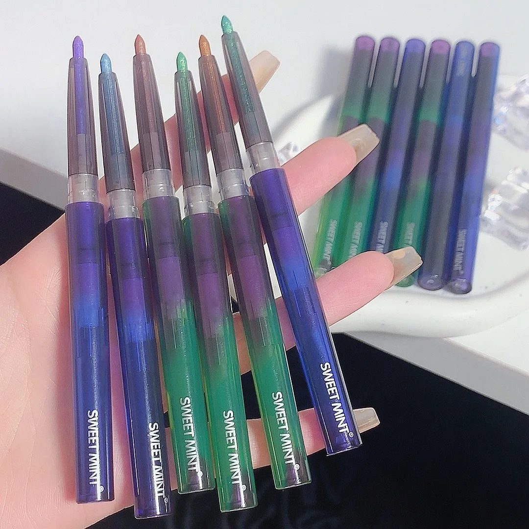 Shiny Chameleon Eyeliner Pencil Green Gold Purple Glitter Eye Shadow Lying Silkworm Pen Waterproof Beauty Cosmetics Women Makeup eyeliner pencil