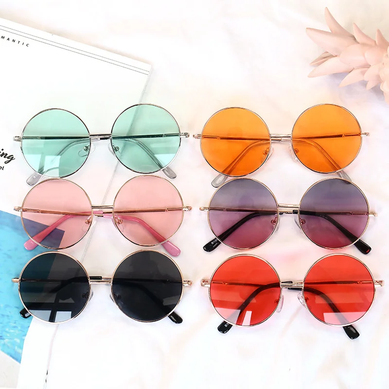 Children's Metal Frame Round SunglaSSeS Simple Anti Ultraviolet Tide Children's Glasses