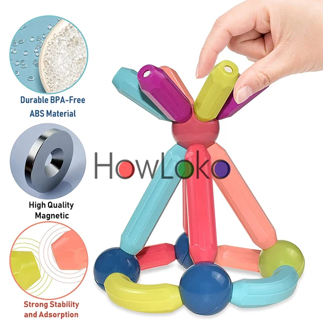 36-152 Pcs Big Size Magnetic Stick Building Blocks game magnets children Set Kids Magnets for children Magnetic Toy Bricks 4