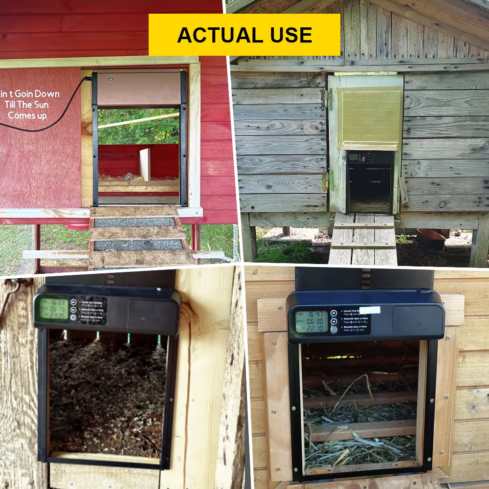 Chicken Coop Door Chicken Coop Door Opener 1pc Automatic Multi-mode Gate Timer Control Battery Operated