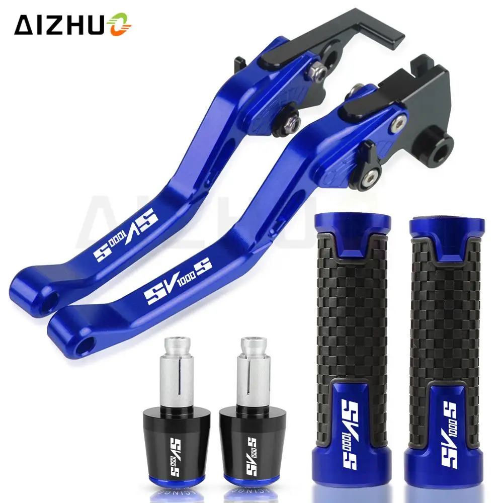 

For SUZUKI SV1000S SV1000 SV 1000 S 2003-2007 Motorcycle extendable Folding Adjustable Brake Clutch Lever & Handlebar Grip Ends