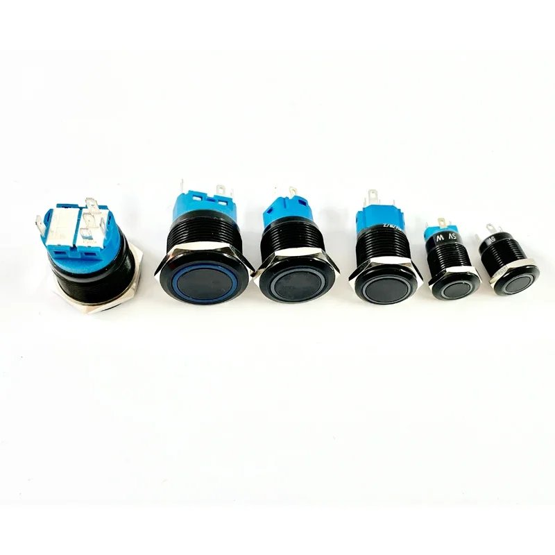 Interruttore A Pulsante Illuminato A LED In Metallo Impermeabile