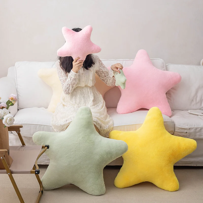 Star Throw Pillow Plush Doll Toy Super Soft Sleeping Pillow Sofa Cushion Bedroom Ornaments Office Girl Birthday Gift