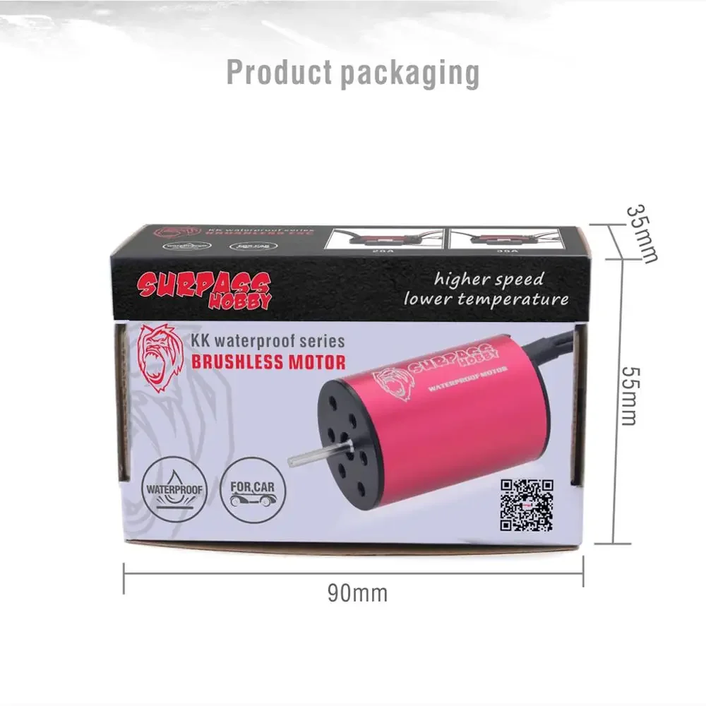 Surpass Hobby 2040 귯ø , 1/18 1/20 1/24 RC Traxxas HSP Wltoys ڵ  ESC, 2280KV, 3200KV, 4480KV, 3900KV, 35A