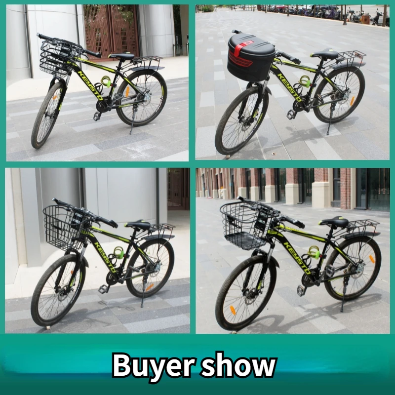 thumbnail image 2 of Simhoa Front & Rear Bike Basket - Large Metal Storage Basket For Mountain & Road Bikes 2 of 10