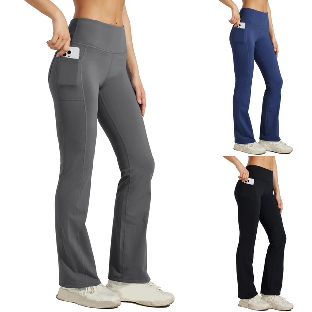 Wide Leg Pants for Women Women Workout Out Pocket Leggings Fitness Sports  Running Yoga Athletic Pants