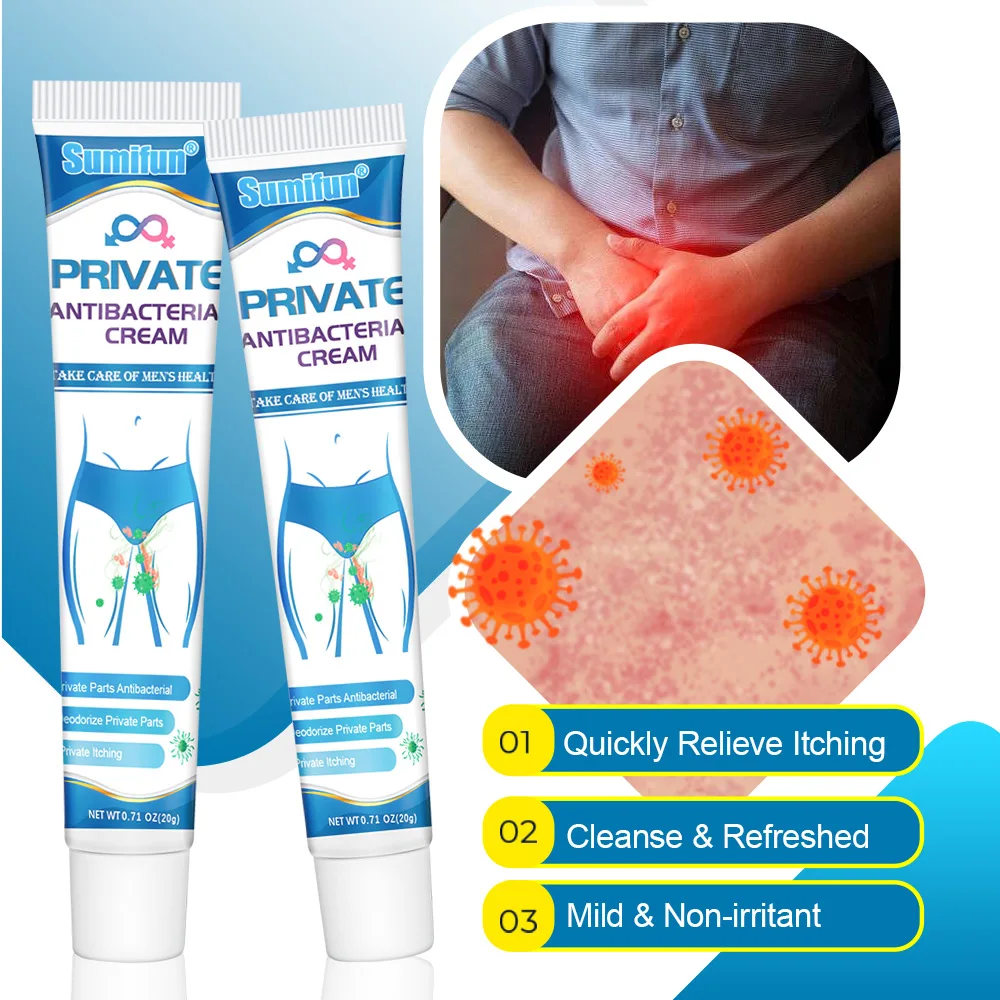 1/3/5pcs Man Private Part Antibacterial Ointment Treat Pruritus Dermatitis Anti Infection Remove Odor Anti-itching