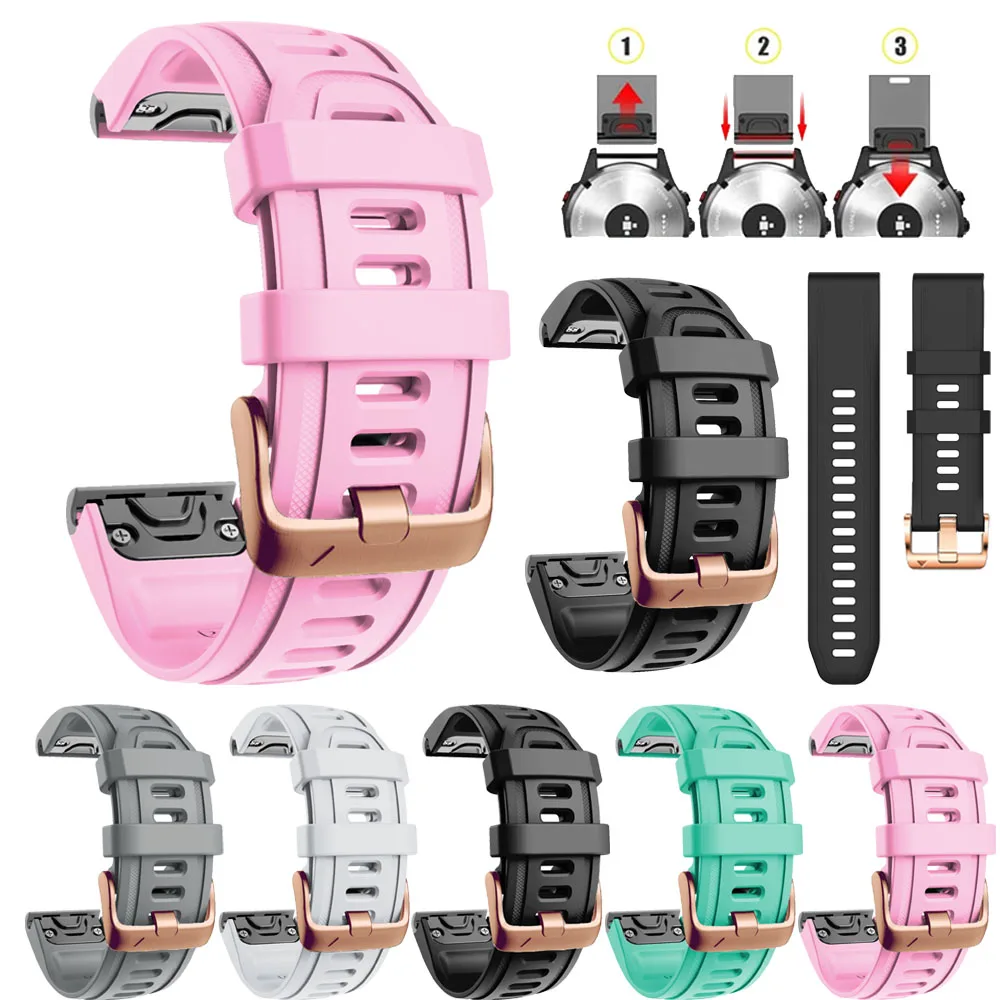 Premium 20mm Silicone Quickfit Watchband Strap - Elegant Wrist Bracelet Replacement