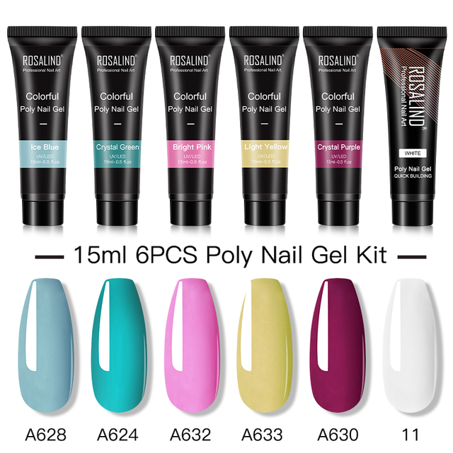 Poly Nail Gel Set For Nails Extension 15ml Gel Polish Semi Permanent Vernish Base Top Coat Gel Varnish Gel Nail Polish