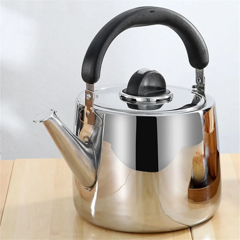 Bollitore Da Tè Da 5,5 Litri In Acciaio Inox, Fischietto Per Gas E Induzione, Manico Ergonomico