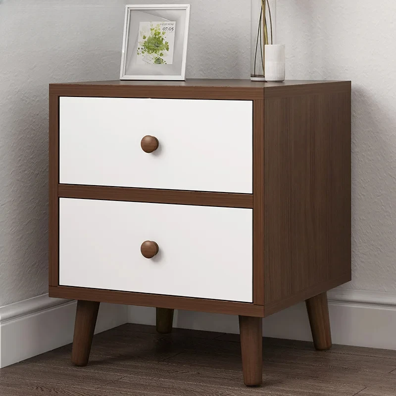 

AOLIVIYA Official Nightstands Nordic Bedside Table Rack Simple Modern Small Bedroom Drawer Locker Double Door Fashion Locke