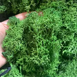 Artificial Green Plants Polyester Moss Grass for Home and Garden Decoration (Green)