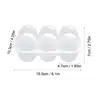 Eggs Holder 6 Eggs Storage Container with Fixed Handle Plastic Eggs Storage Box Outdoor Camping Eggs Carriers 6