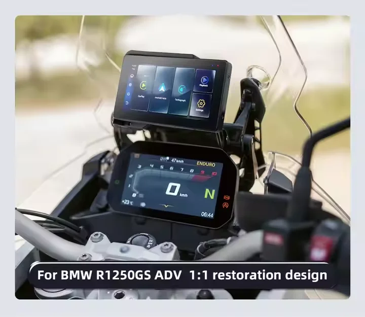 2025년형 5.5인치 오토바이 GPS 네비게이션 (5.0 WIFI 듀얼 연결, 안드로이드 오토 및 CarPlay 지원) 특별 상품